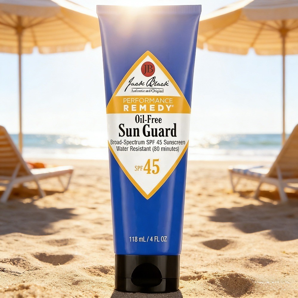 Jack Black Oil-Free Sun Guard SPF 45 Sunscreen Face Body Sun Protection 4oz/118m