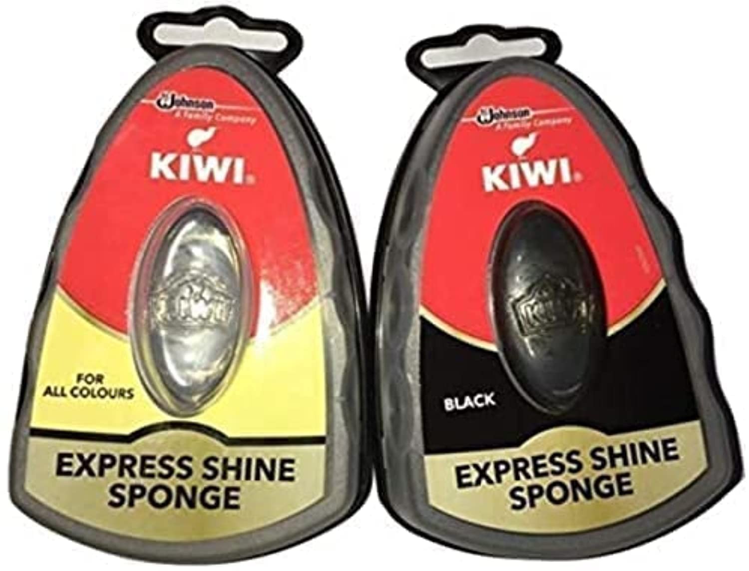 Kiwi Express Shoe Shine Sponge, Black and neutral 0.2 fl oz (Black & Neutral ...