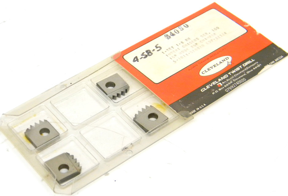 SET OF 4 NEW SURPLUS CLEVELAND THREAD INSERT CHASERS 1"-8 RH (SERIES-100)