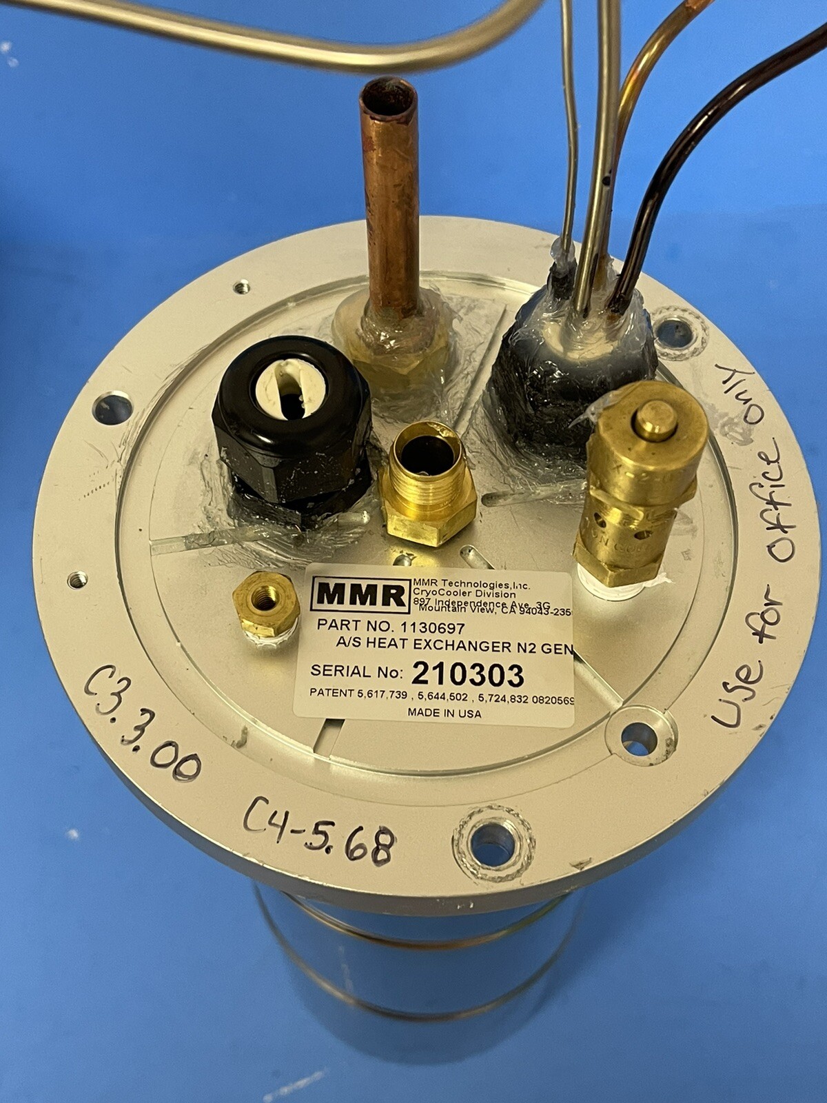 MMR TECHNOLOGIES  1130697 HEAT EXCHANGER N2 GEN THERMOS