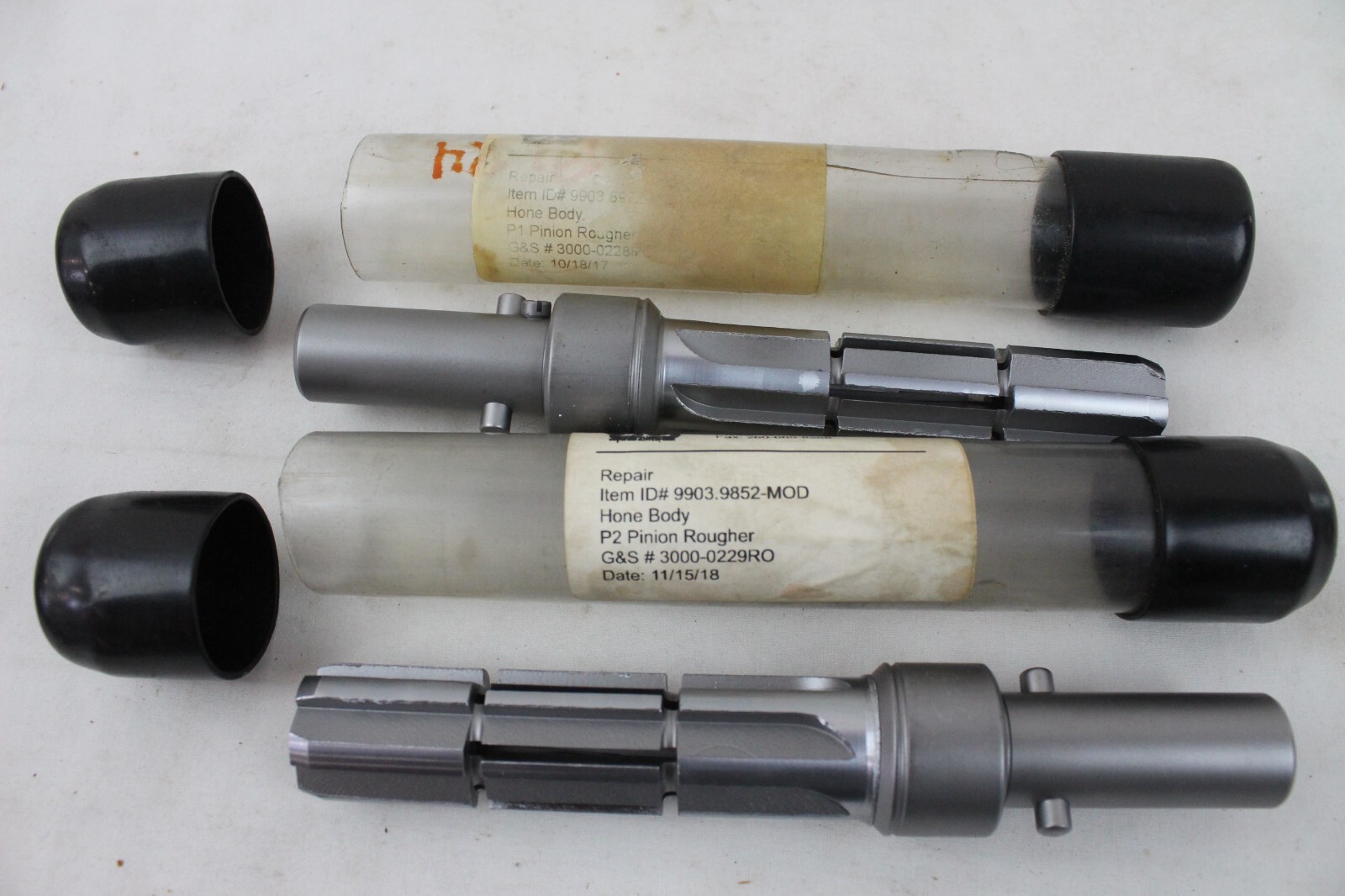 Lot of 2 Nagel Hones P1 & P2 Pinion Rougher Hone Bodies 255C PAD412122 PAD412119