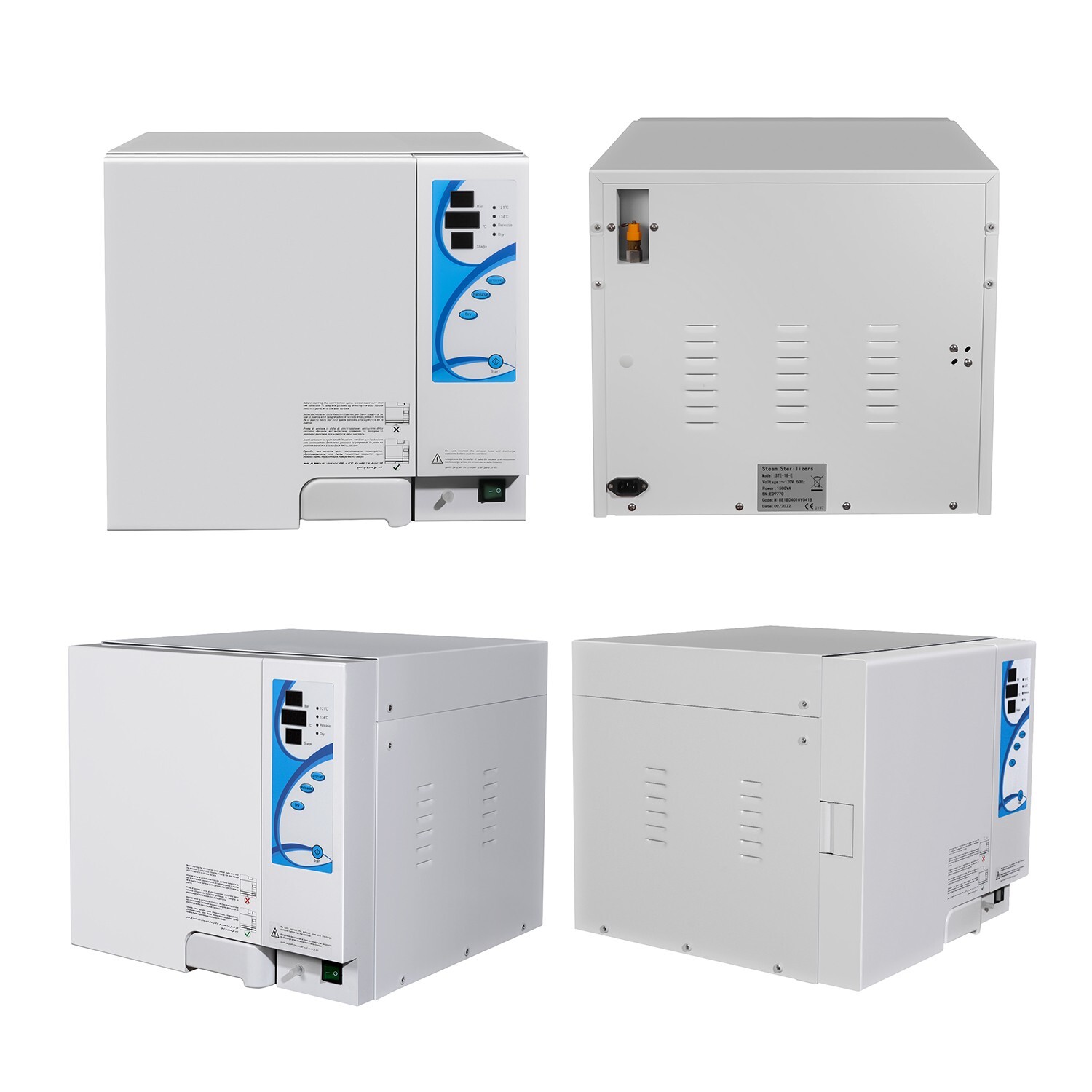 18L Dental Autoclave Steam Sterilizer with Drying Function Disinfection Unit US