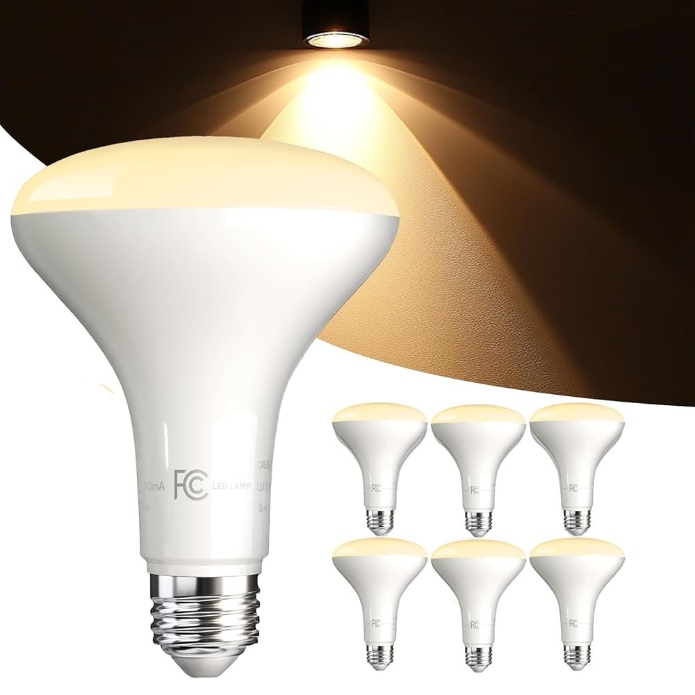 12Pack BR30 LED Bulbs Dimmable Warm White 2700K 65W E26 Recessed CanLights