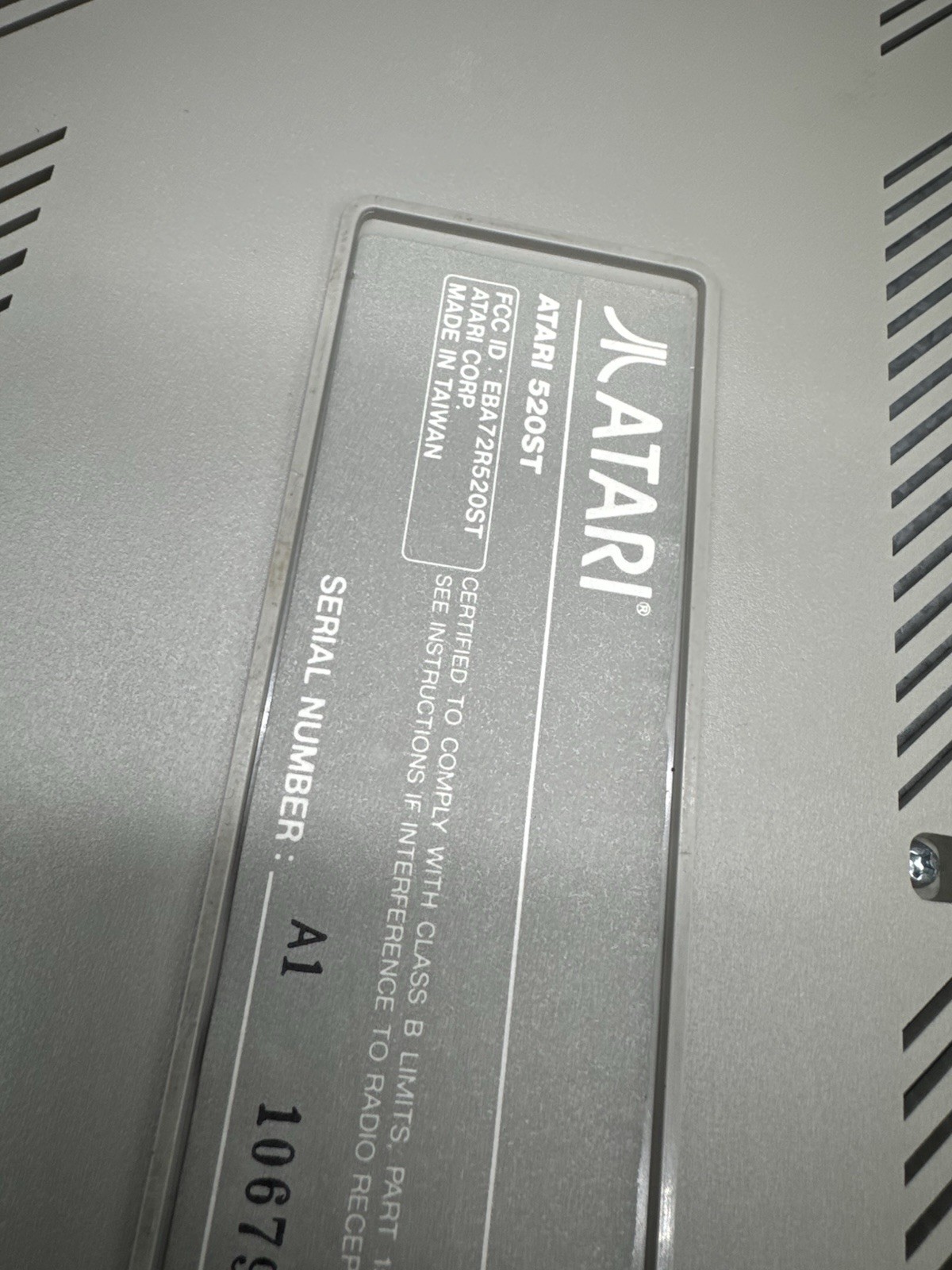 Atari 520ST Vintage Computer – Power Light Tested – Untested / Parts or Repair