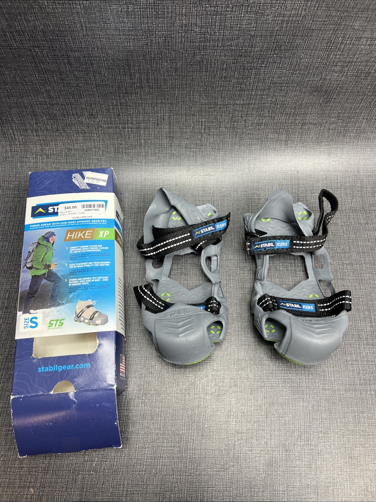 STABILicers Hike XP Traction Cleats for Hiking on Snow and Ice - SMALL