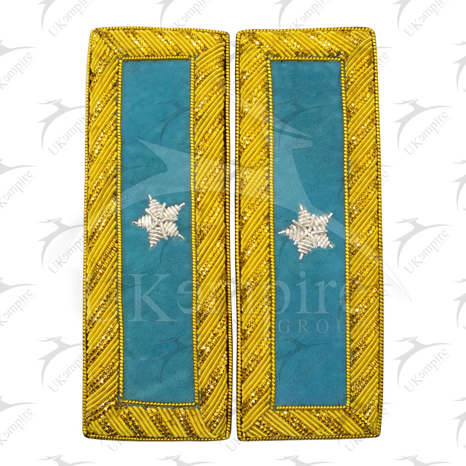 Civil War US Officer Shoulder Boards Brigadier General (One Star) Infantry Blue