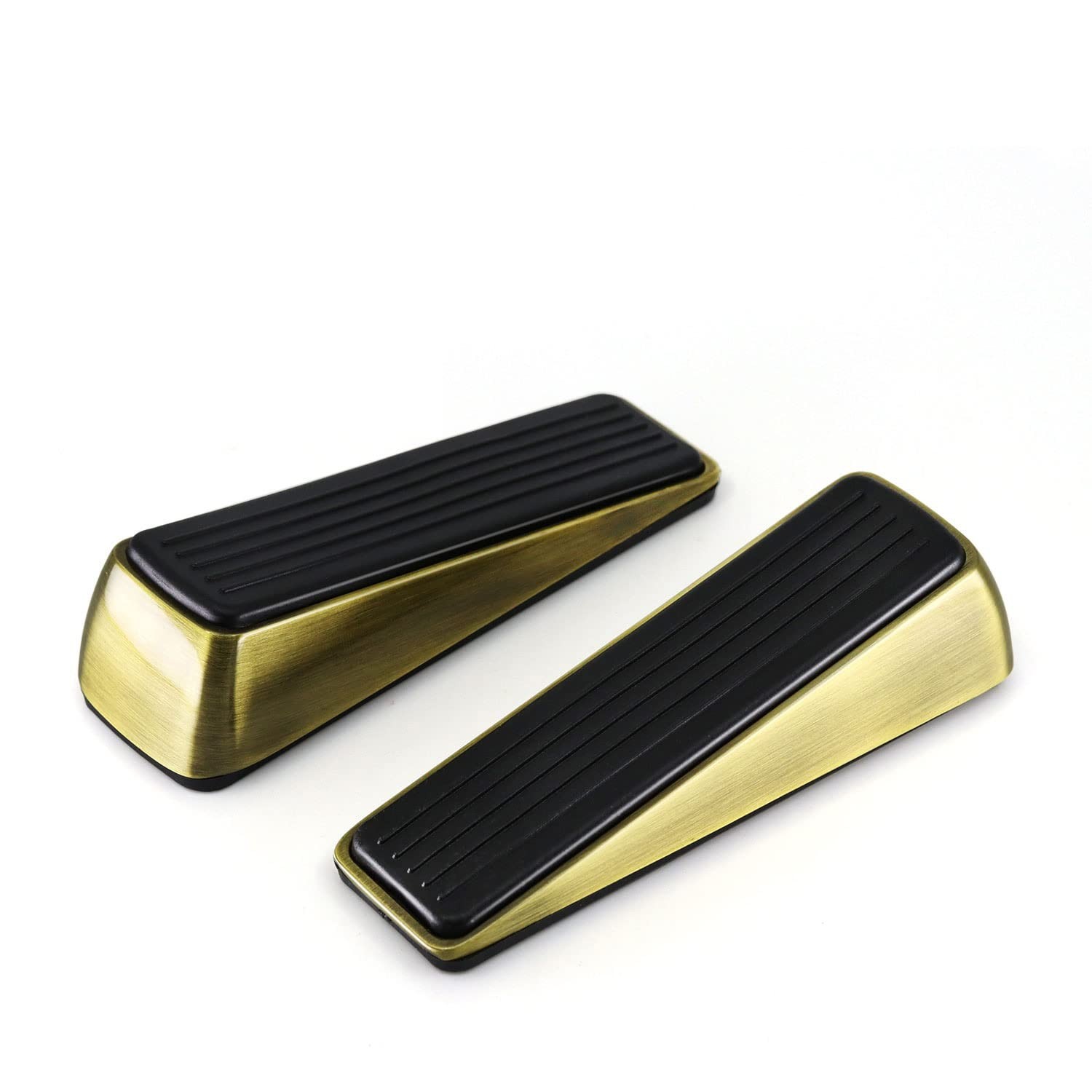 2 Pack Door Stop Wedge Heavy Duty Door Stopper for Bottom of Door Solid Zinc ...