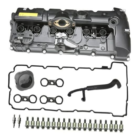 N52 Engine Valve Cover Kit with Oil Cap & PCV Hose Compatible with BMW E82