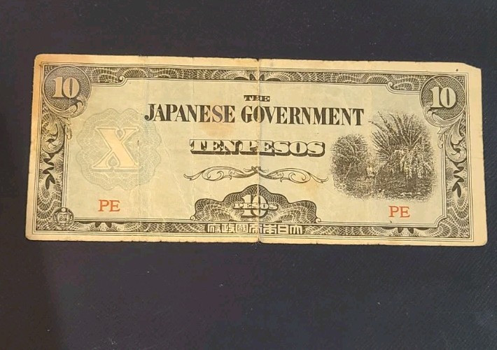 PHILIPPINES 🇵🇭 TEN (10) PESOS BANKNOTE 1942 (JAPANESE OCCUPATION) (WARTIME)