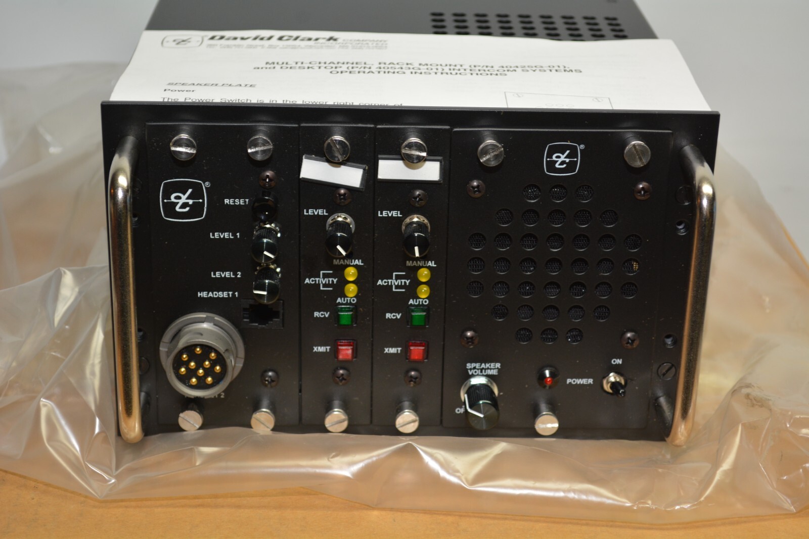 David Clark Multi-Channel Desktop Intercom P/N: 40543G-01 #W1976