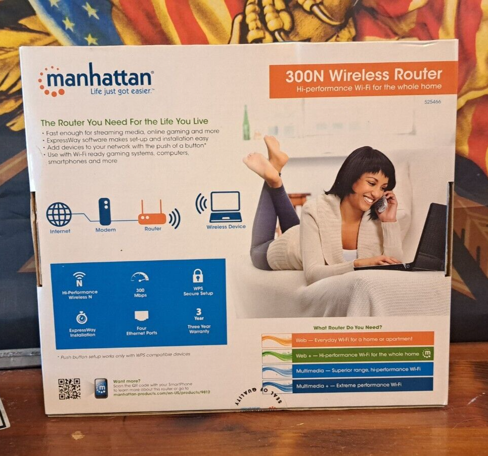 Manhattan 300N Wireless 4-Port Router