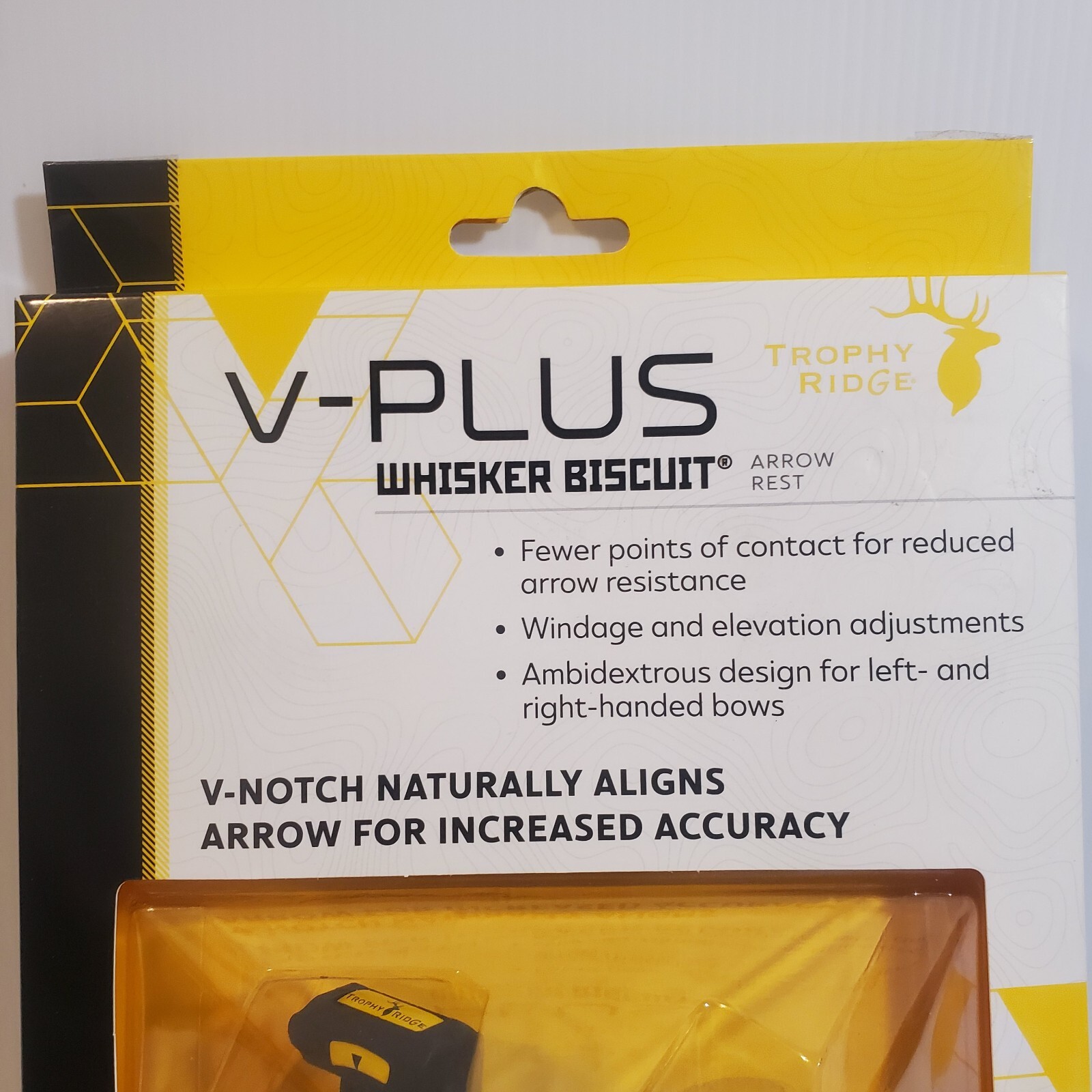 Trophy Ridge Whisker Biscuit V Plus Arrow Rest with mounting hardware
