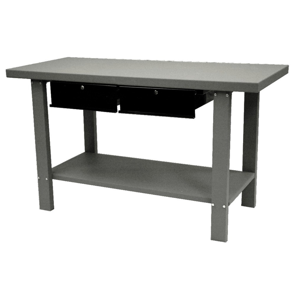 Homak GW00550170 59" Workbench w/2 Drawers - GRY New
