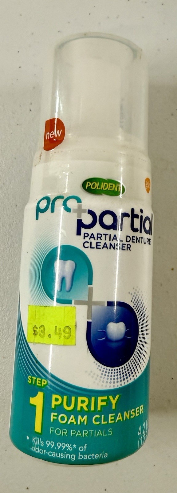 Polident Pro Partial Foam Denture Cleanser Cleaner Step 1 Exp.09/23*  NOS