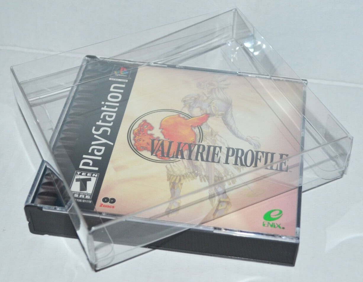 15 Dual Video Game Plastic Protectors Cases Display For Sony PlayStation 1 PS1