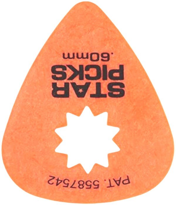 Everly Star Guitar Picks 24 pack .60mm Orange