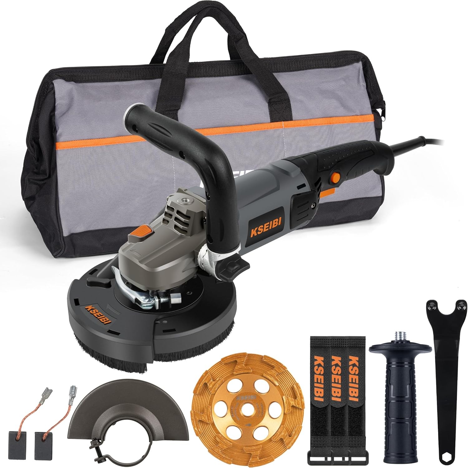 Concrete Angle Grinder Machine 5-Inch, Metal Grinding Tools 11.5Amps