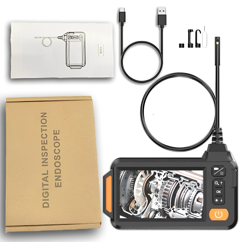 Upgrade Endoscope Camera with Light, 4.3' IPS Screen 1080P HD Inspection Camera