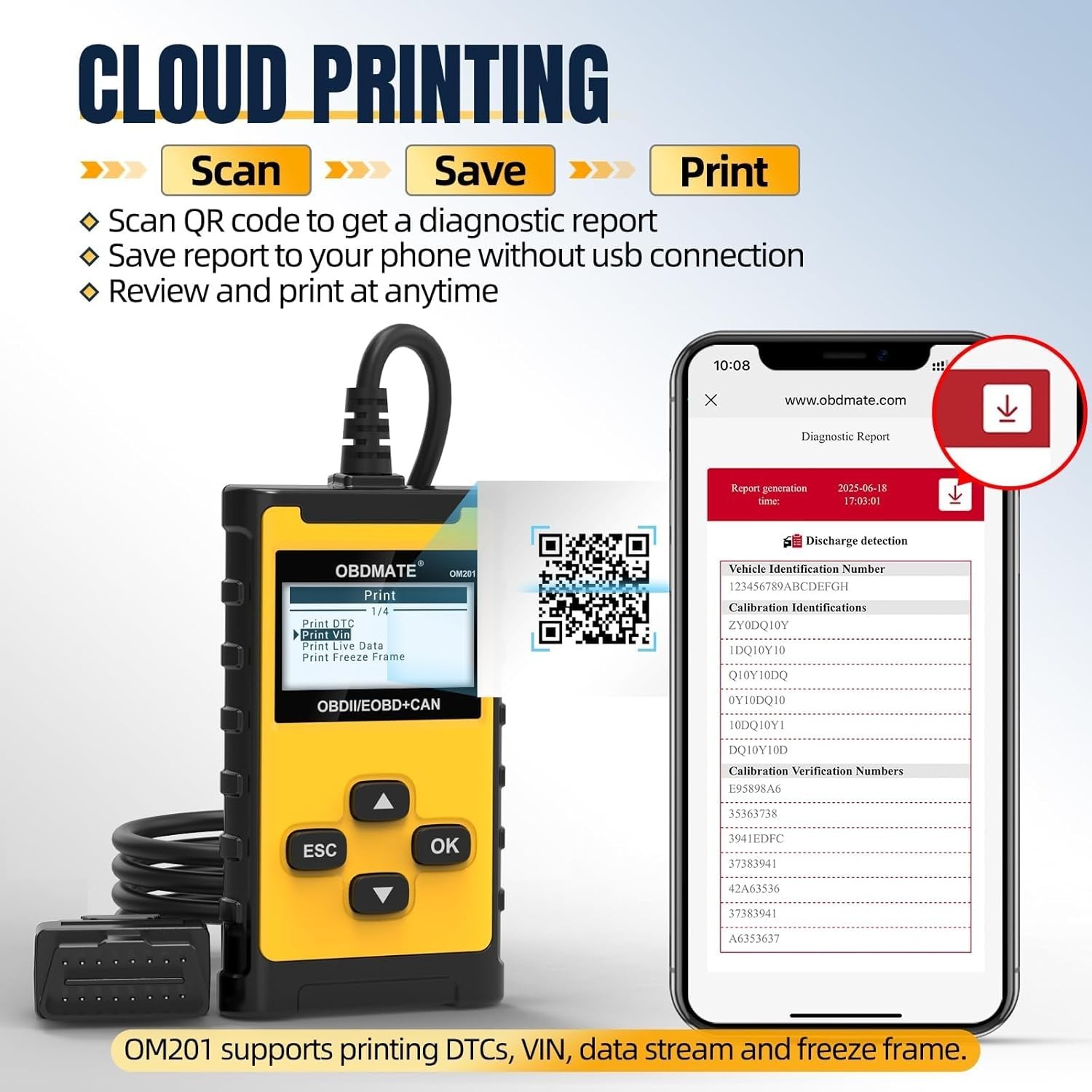 Compact OM201 Check Engine Code Reader: Your Essential OBDII Diagnostic Partner
