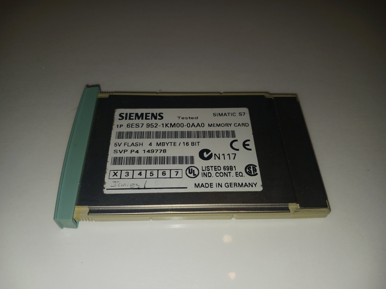 Siemens Simatic S7 4MB Memory Card 6ES7 952-1KM00-0AA0 16Bit 6ES7952-1KM00-0AA0