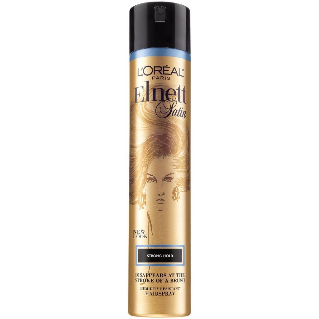 L'Oreal Paris Elnett Satin Strong Hold Hairspray Net Wt. 11 Oz. TAB MISSING