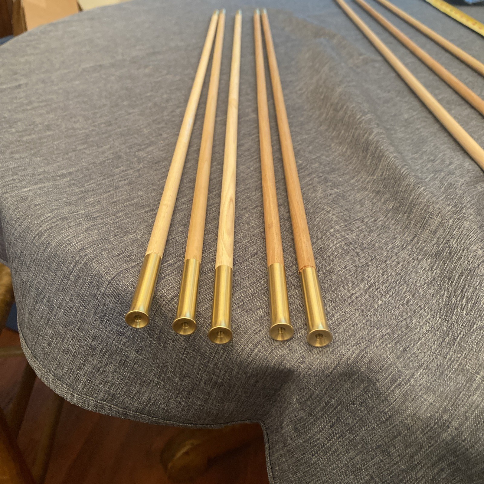 Hickory Ramrod 36 3/4" (L) X 3/8” (D). For Dixie: Kentuckian Muzzleloader.