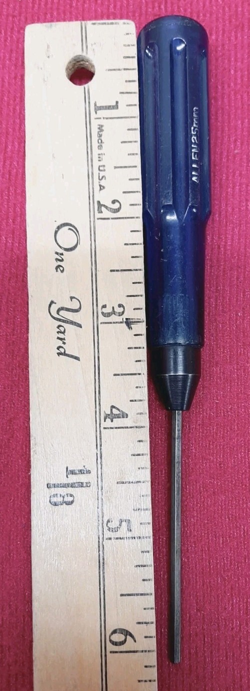 Allen 2.5 MM Hex Screw Driver 6 1/4 Inch Long