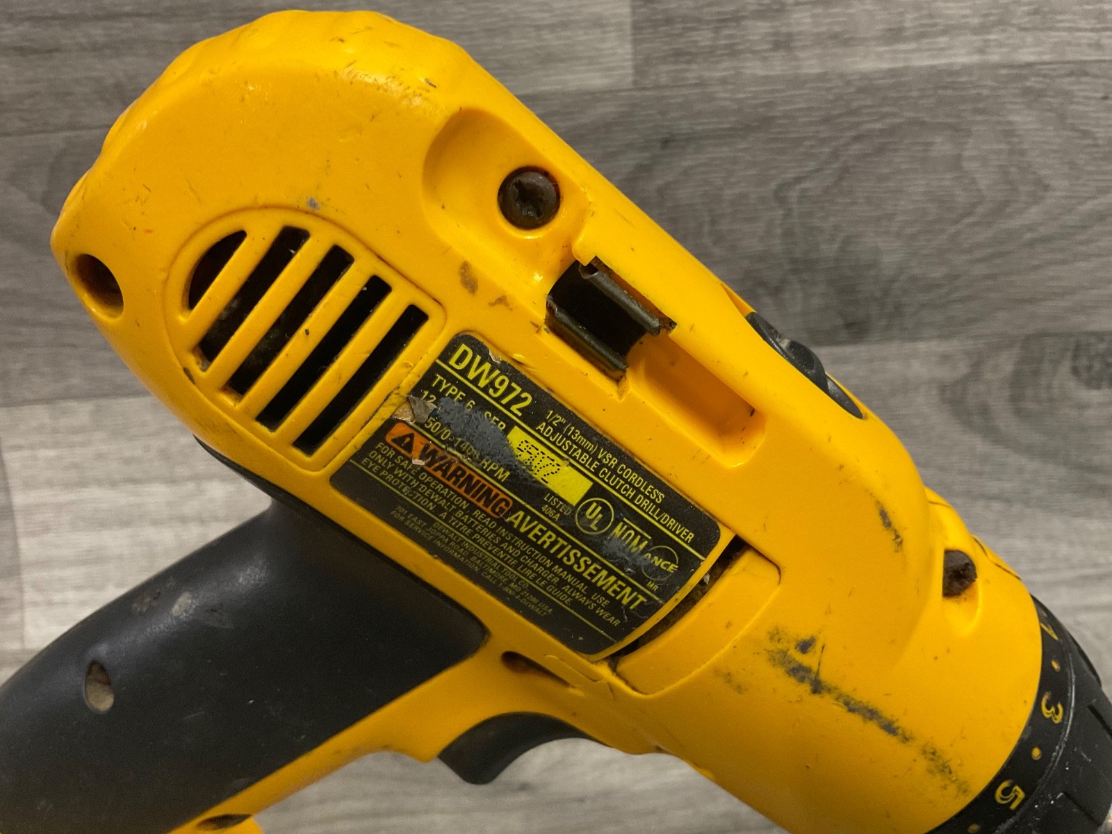DEWALT DW972 12V Cordless Drill - Bare Tool Only - Tested / Working