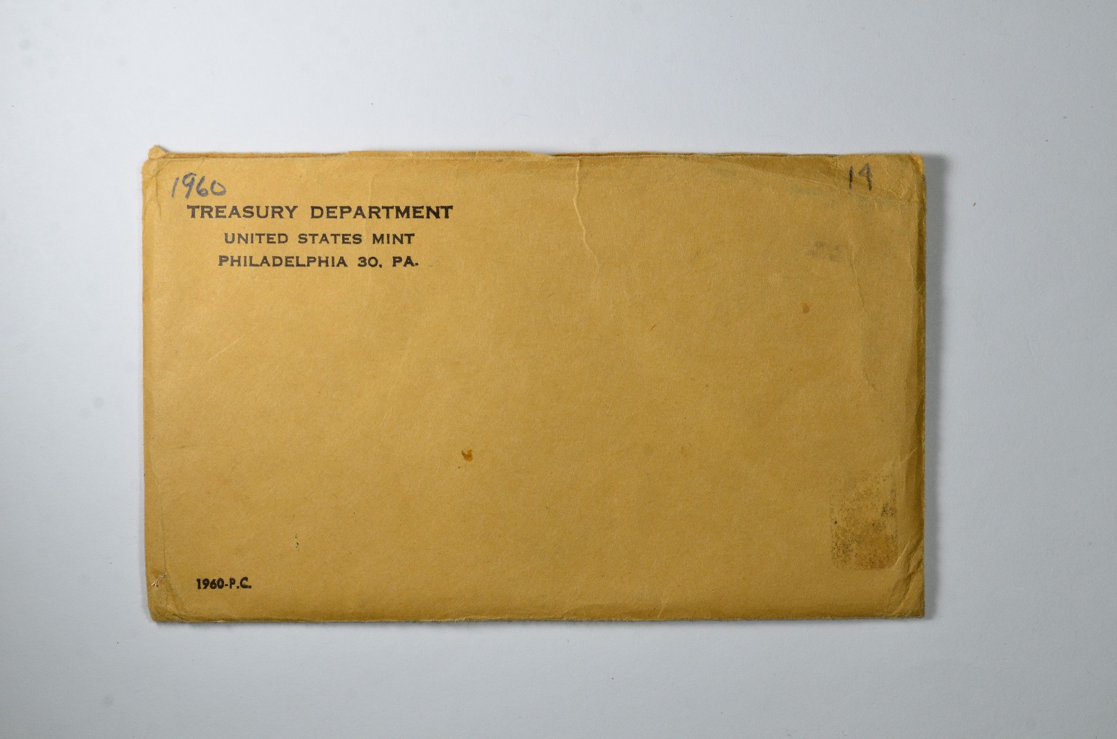 1960 Philadelphia US Mint Proof Set Envelope Only - No Coins