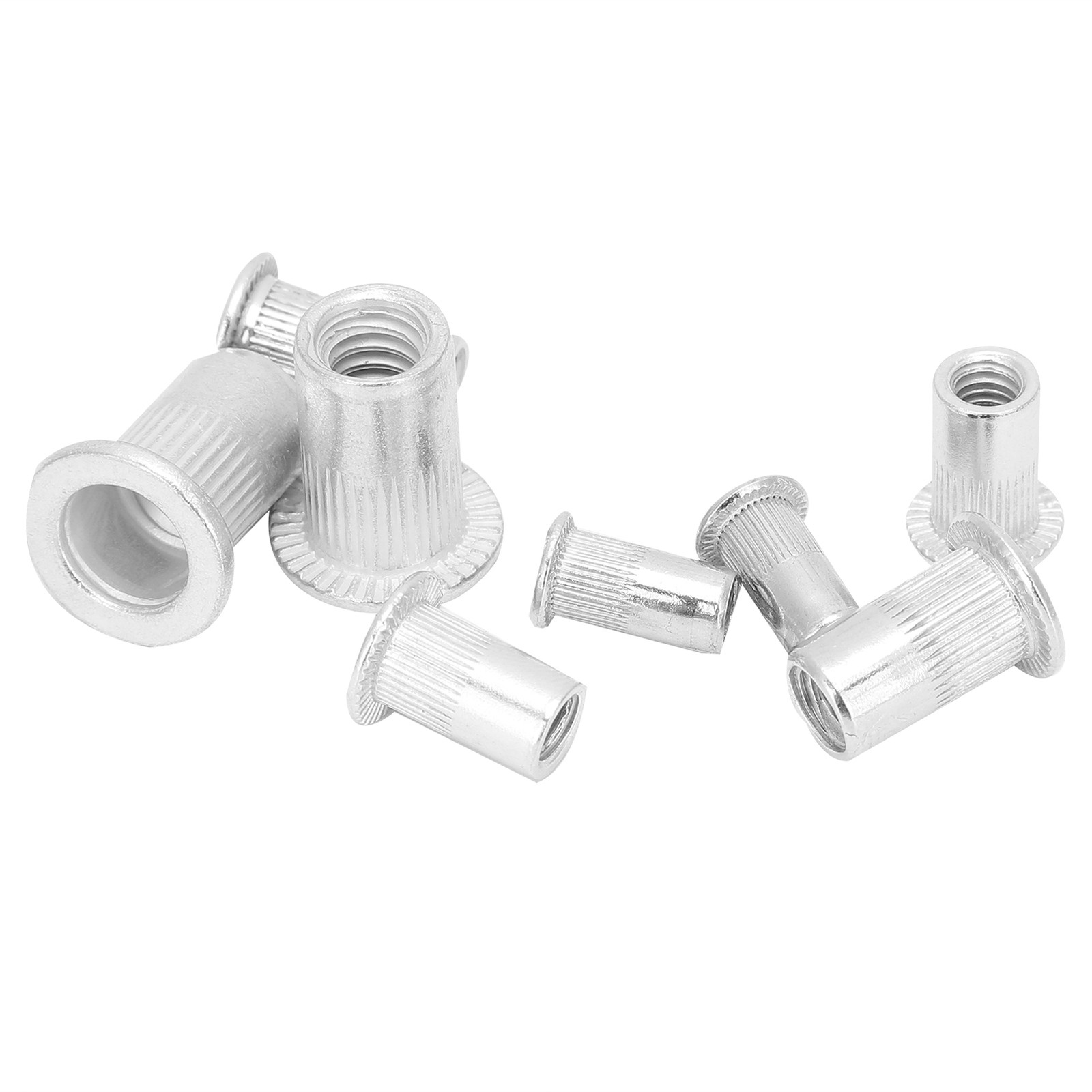 100pcs Aluminum Rivet Nut Threaded Insert Nut For Fastening Automobiles