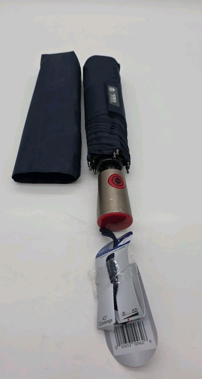 Totes Blue Never Wet Titan Max Strength 43" Coverage Umbrella
