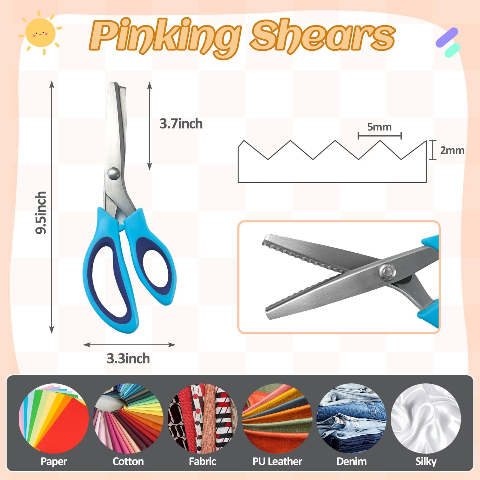 Paper Crimper Tool, 9" Pinking Shears, 100 Sheets Glossy Thin Inkjet Paper 8....