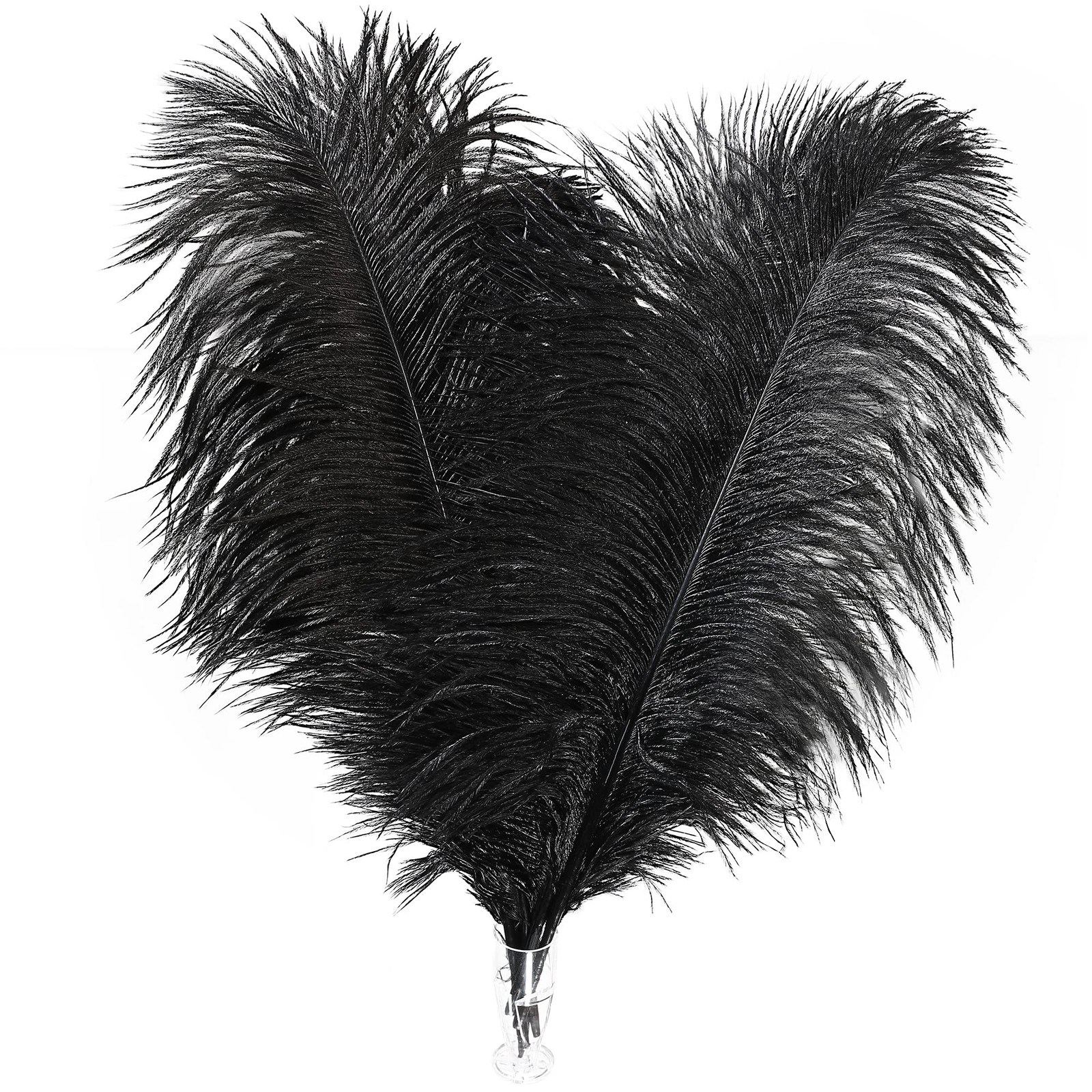 Soarer Black Ostrich Feathers Bulk - 30pcs 8-10 inches for 8-10inch,