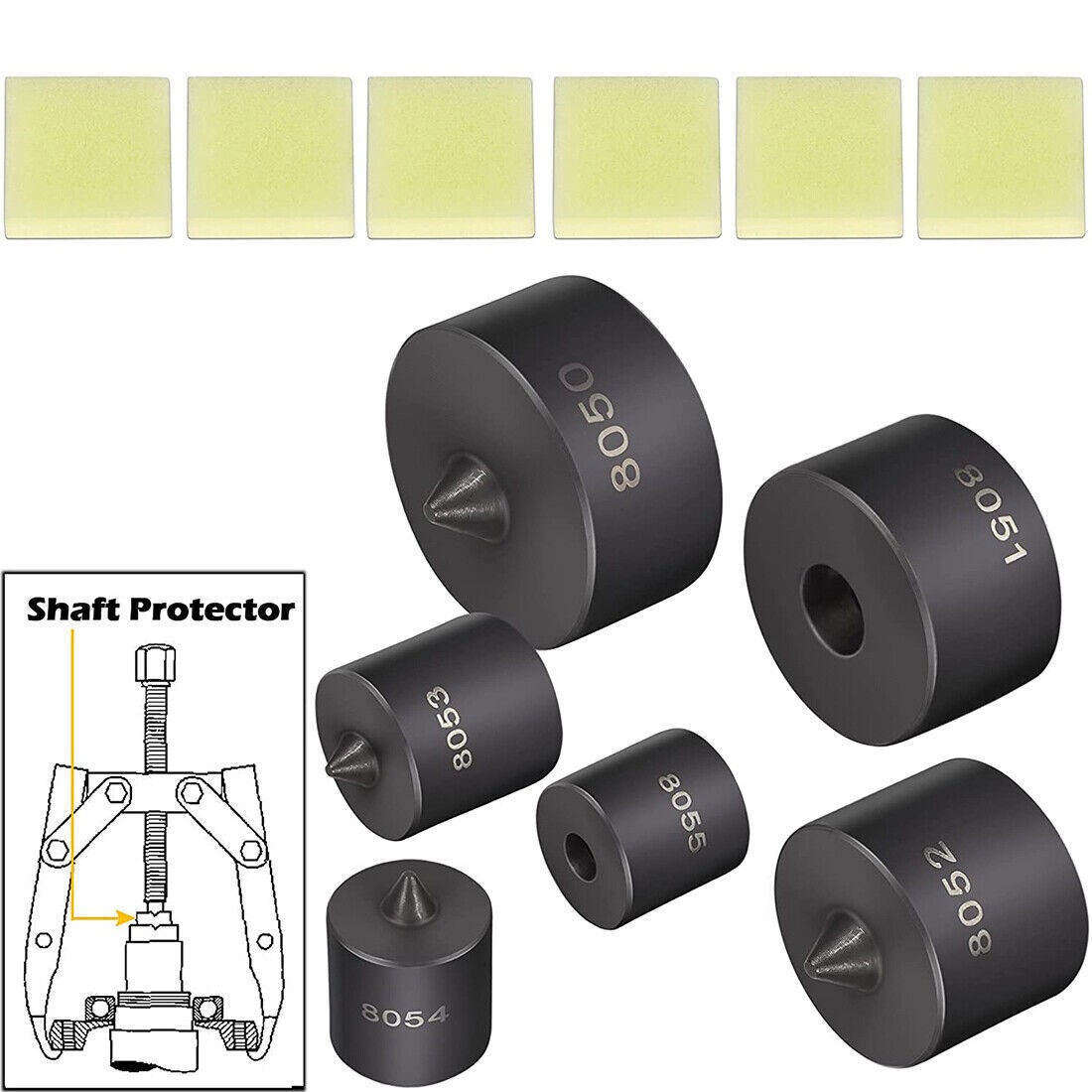 8056 for Grip-O-Matic Puller Push-Puller Gear Bearing Puller Shaft Protector Set