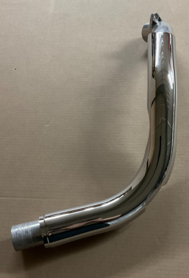 New Take Off OEM Indian Motorcycle Front Headpipe Assembly, Chrome - 1262437-156