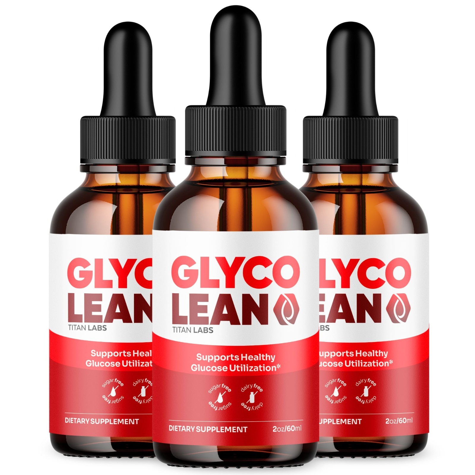 (3 Pack) Glyco Lean Blood Support Drops GlycoLean Vitamin Supplement 90 Servings