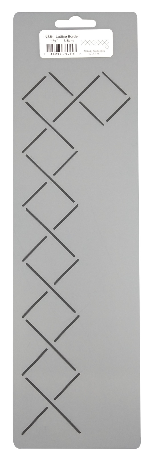 Quilting Stencil Lattice Diamond Grid Border 1.5" Hand Quilters Plastic Template