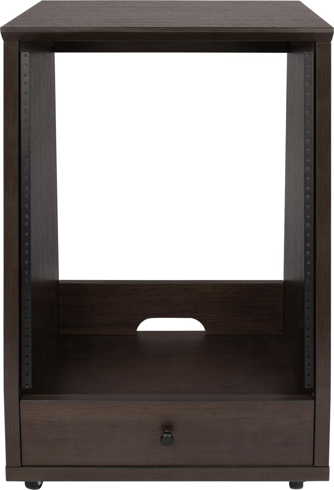 Gator Frameworks Elite 12U Angled Studio Rack - Dark Walnut Brown