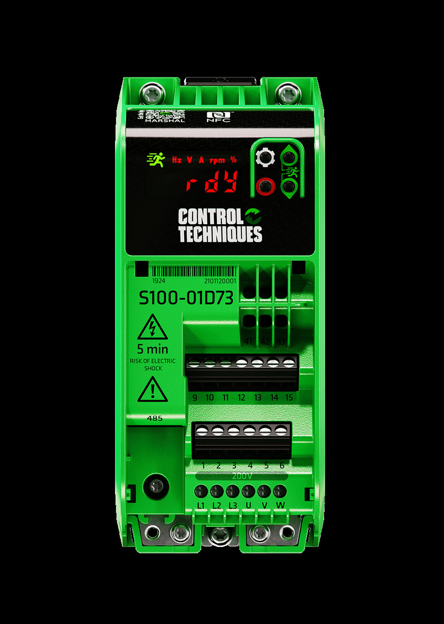 CONTROL TECHNIQUES S100-01D73 AC Drive 1/2" NPT 3-Phase Motor Controller