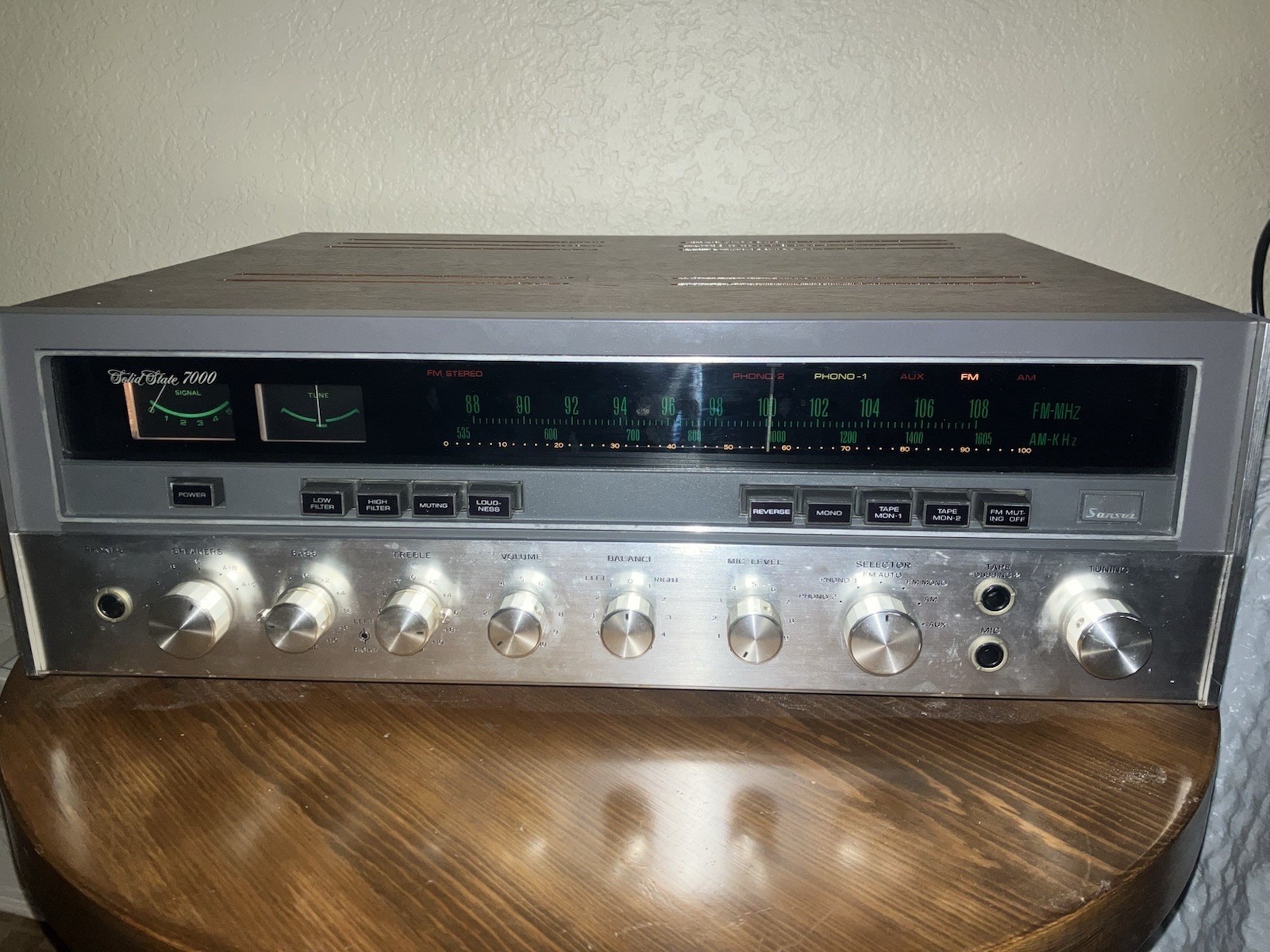 Sansui Solid State 7000 Stereo Receiver Vintage Silver Face Tuner - Very Clean!