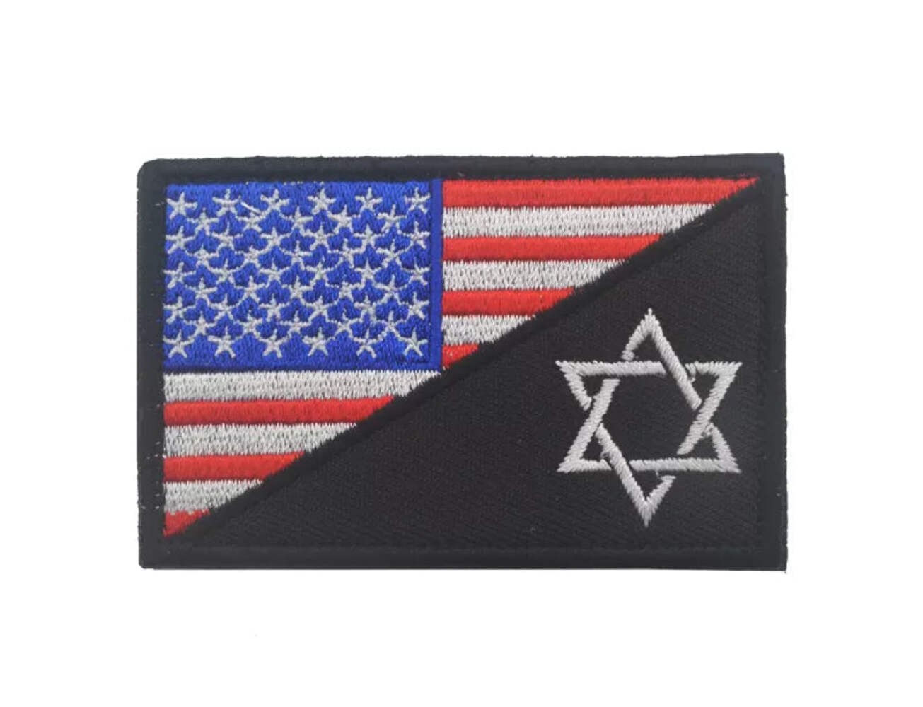 Israel Star of David Jewish USA FLAG Tactical Patch Army Marines Morale Hook and