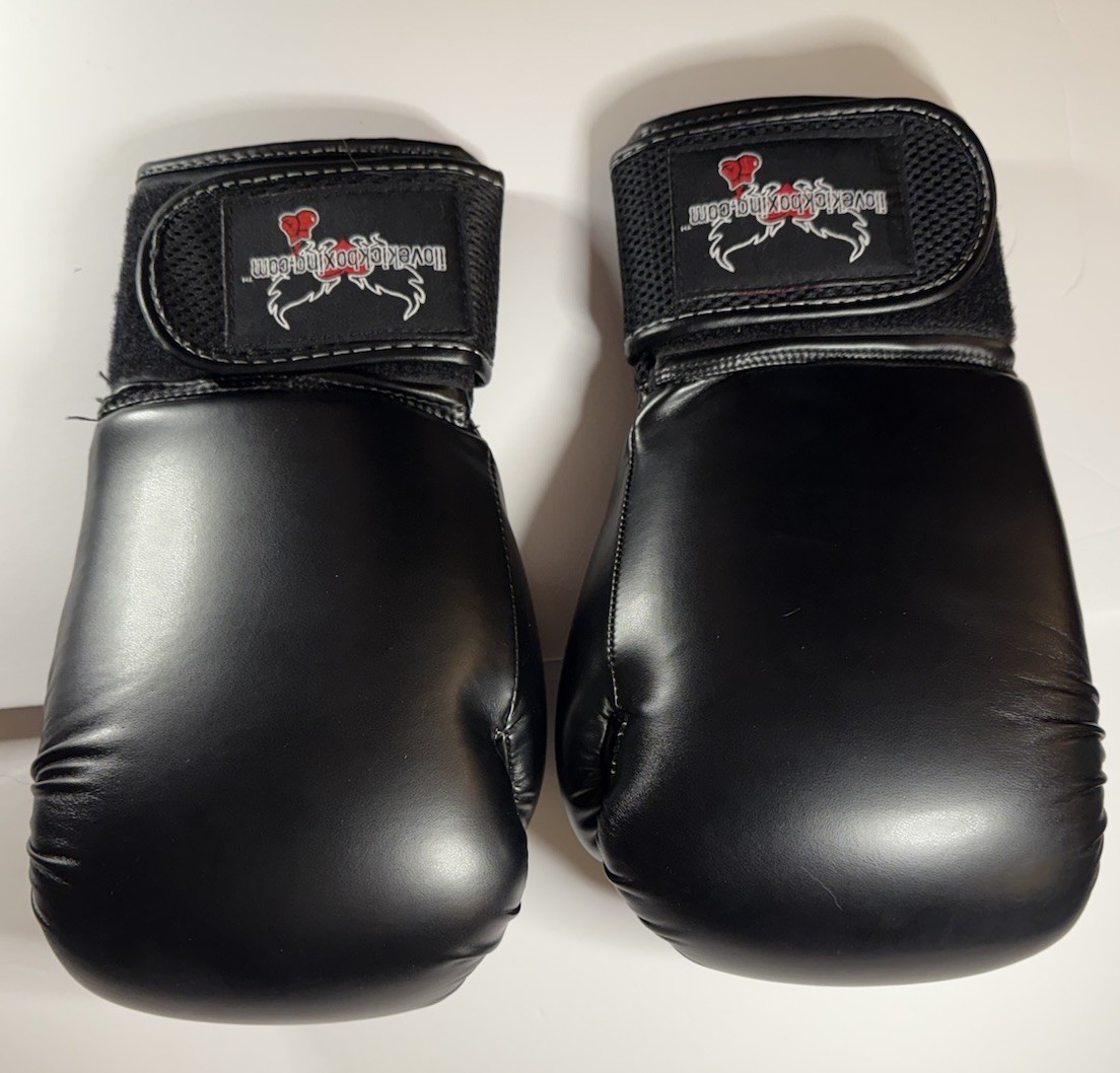 Century I Love Kickboxing Adult Unisex Black MMA Boxing Gloves 16 Oz