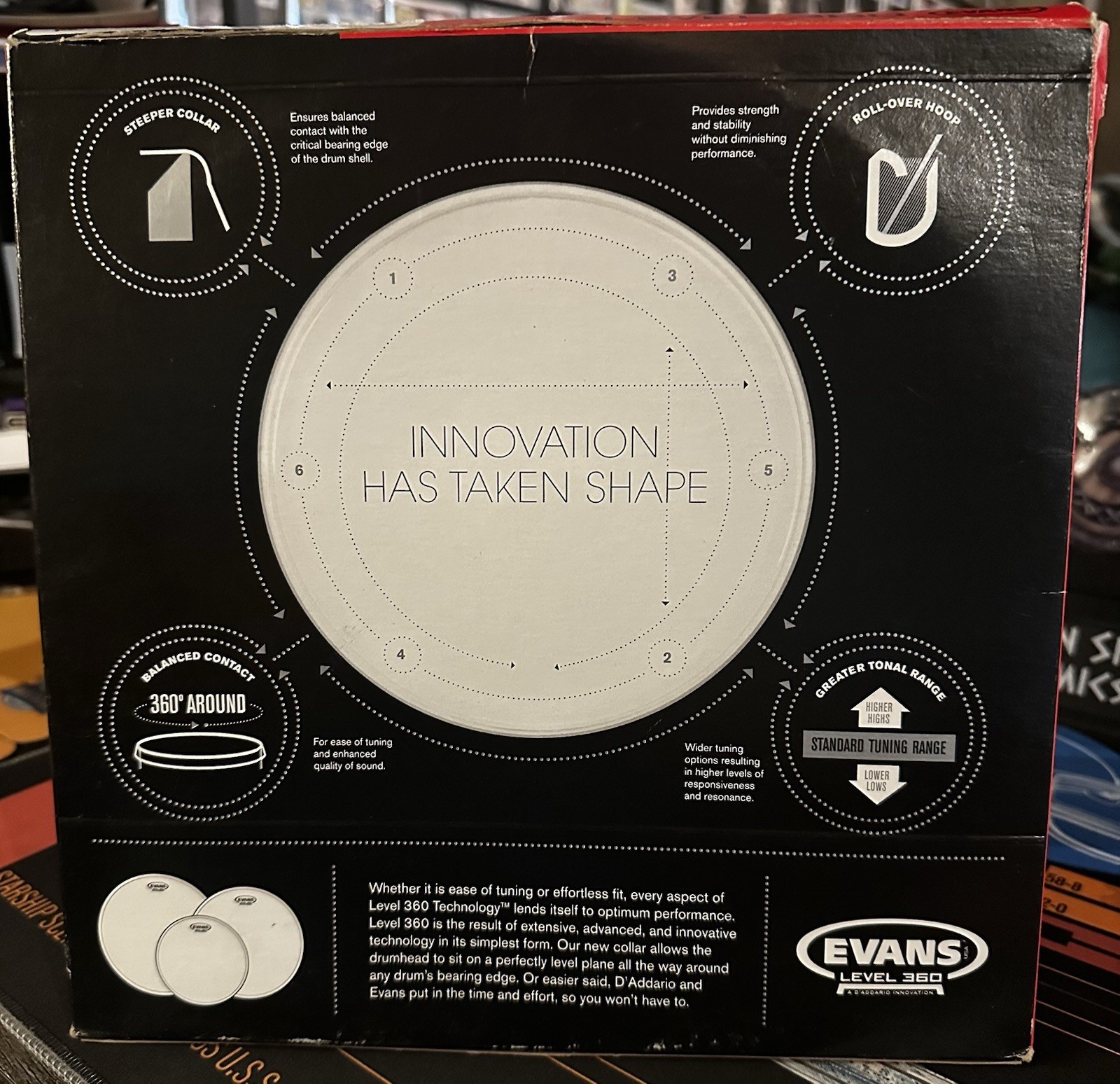 Evans Level 360 Clear Drumhead - 10" New Open Box