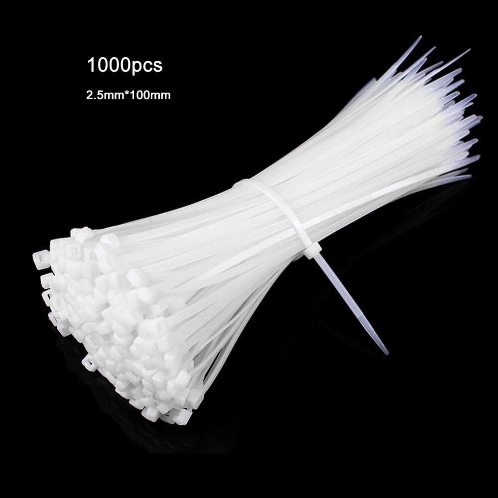 1000 Pack 4 inch Nylon Plastic Cable Zip Ties Small Wire Wraps Cable Management