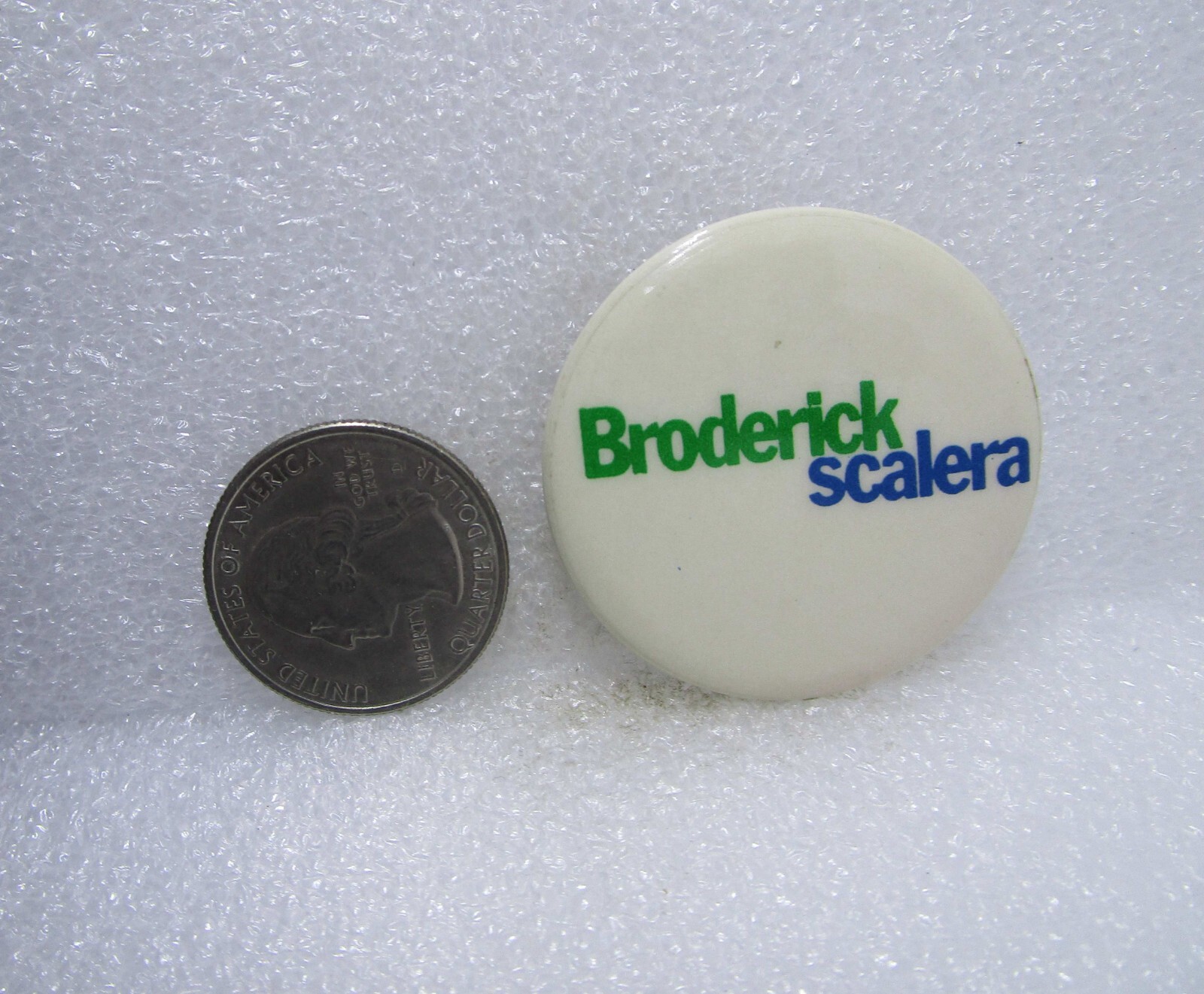 Broderick Scalera Political Button Pin