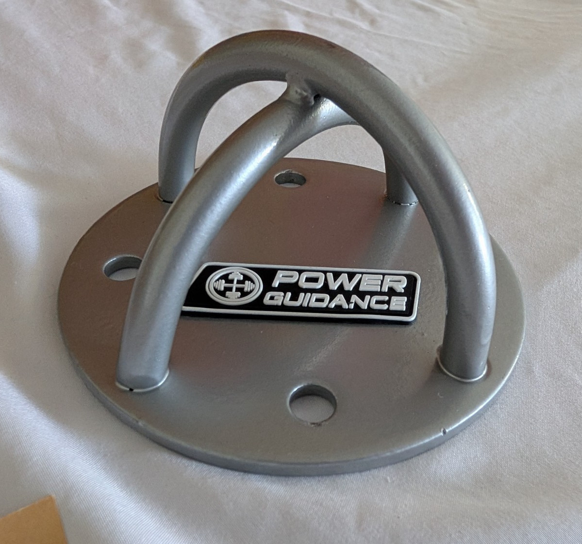 Power Guidance Iron Ceiling Mount Bracket Silver 12.5 x 12.5 x 7 cm w/ Hardware