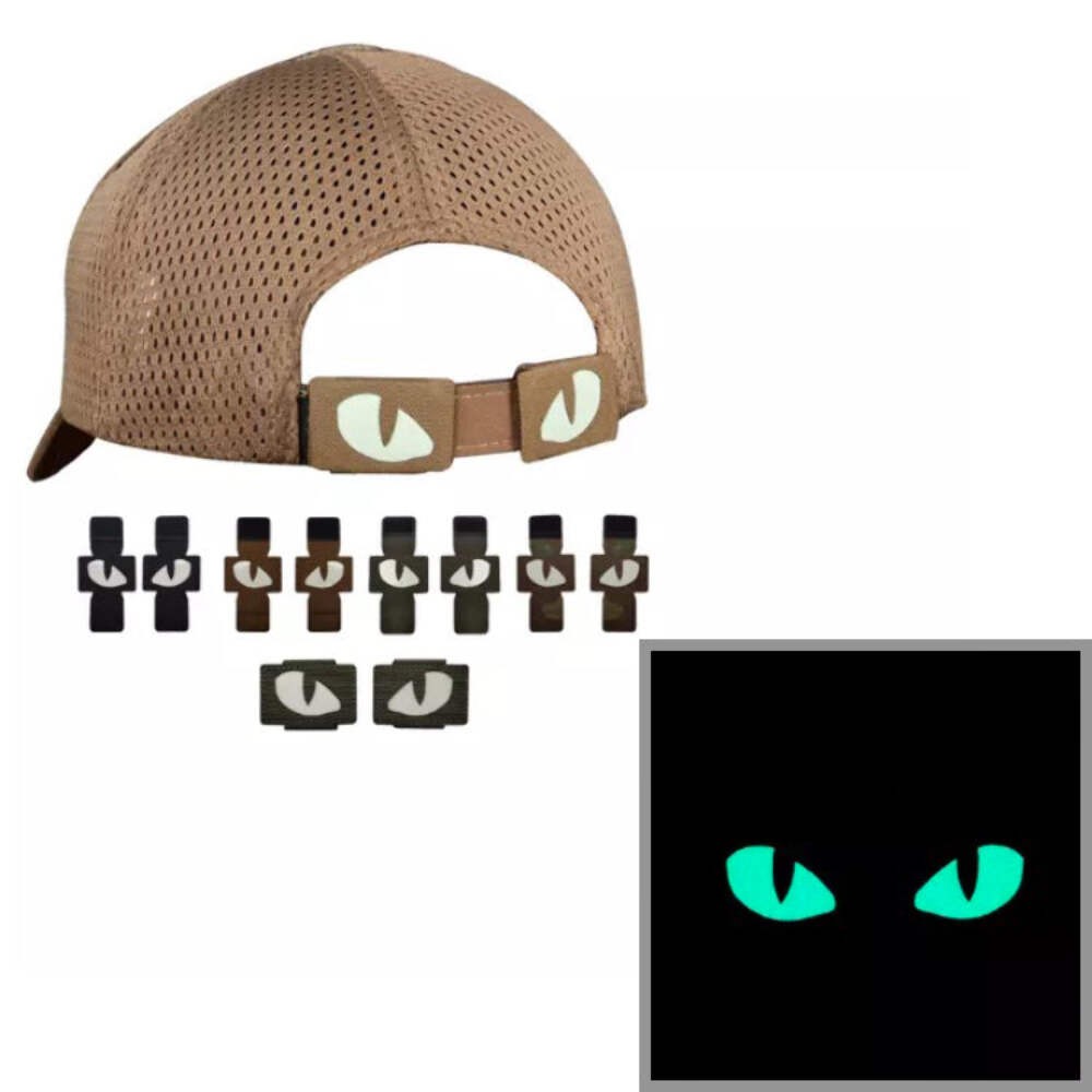 Set of Two Matching Glow in the Dark Cats Eyes Firefighter Ranger Patches Army M