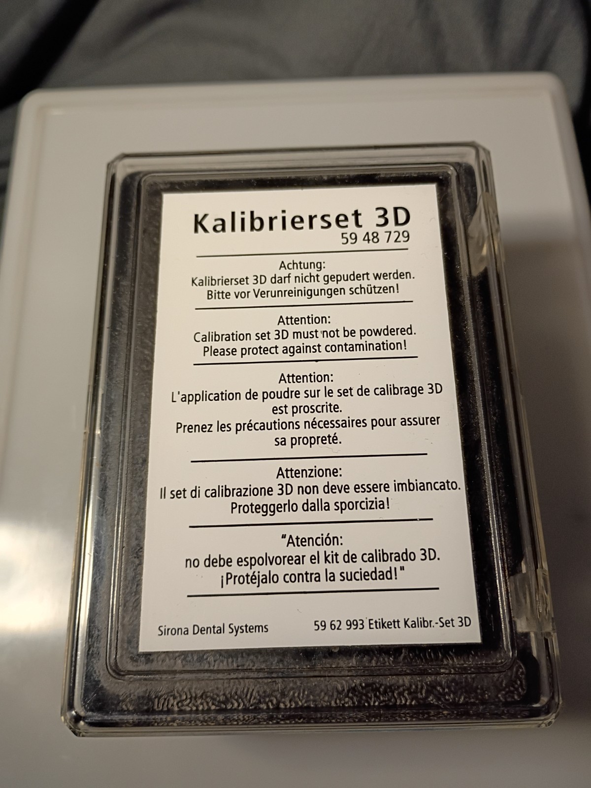SIRONA CEREC Kalibrierset 3D REDCAM Calibration Kit 3D REF 59 48 729