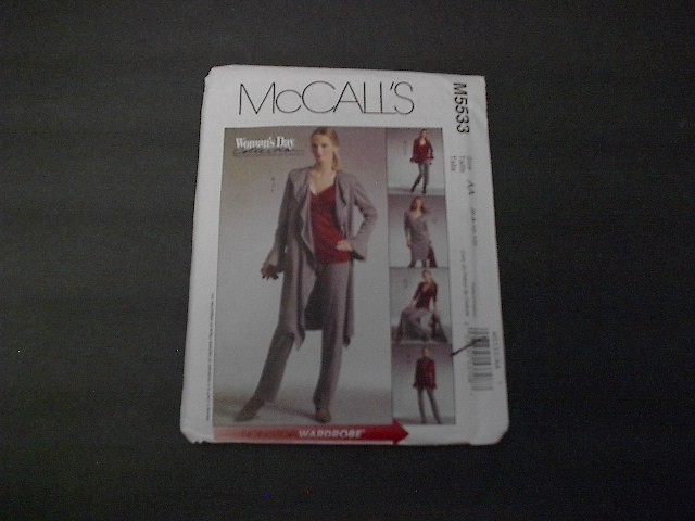 McCall's Pattern 5533 Misses' Jacket, Top, Dress and Pants  6, 8, 10, 12  Uncut