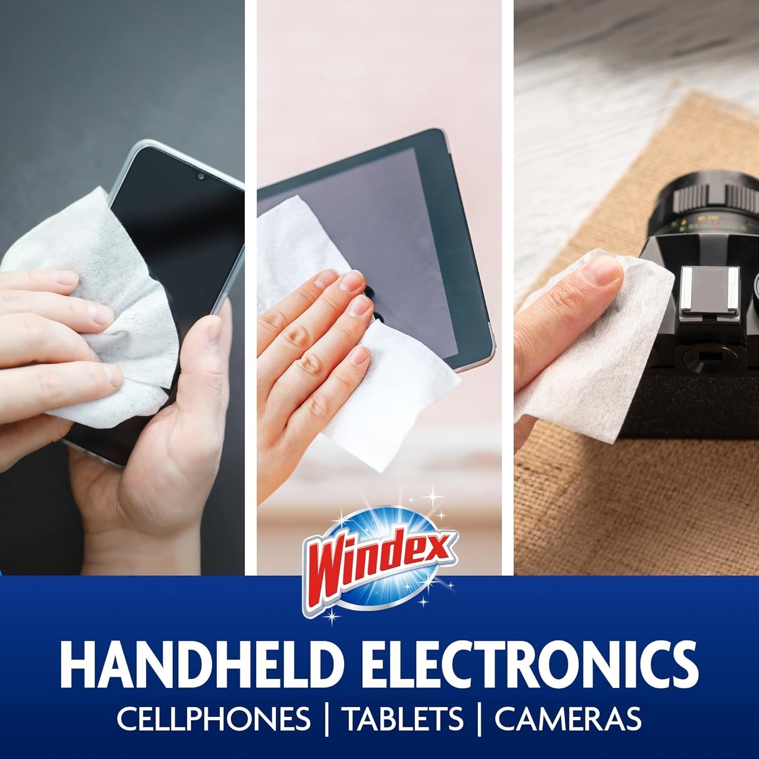 Windex Electronic Cleaning Wipes, Pre-Moistened Screen Wipes for TVs 25 Count